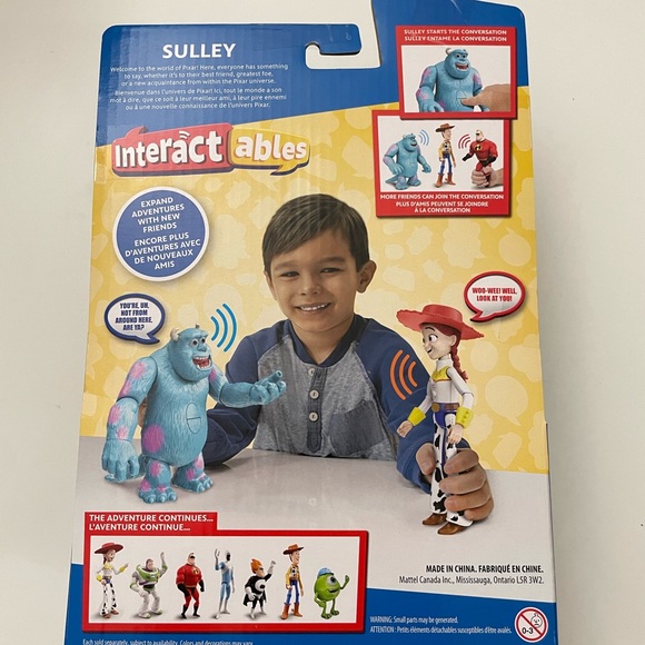 NEW IN BOX MATTEL DINSEY PIXAR MONSTERS INC SULLEY INTERACTABLES TOY - Picture 6 of 6